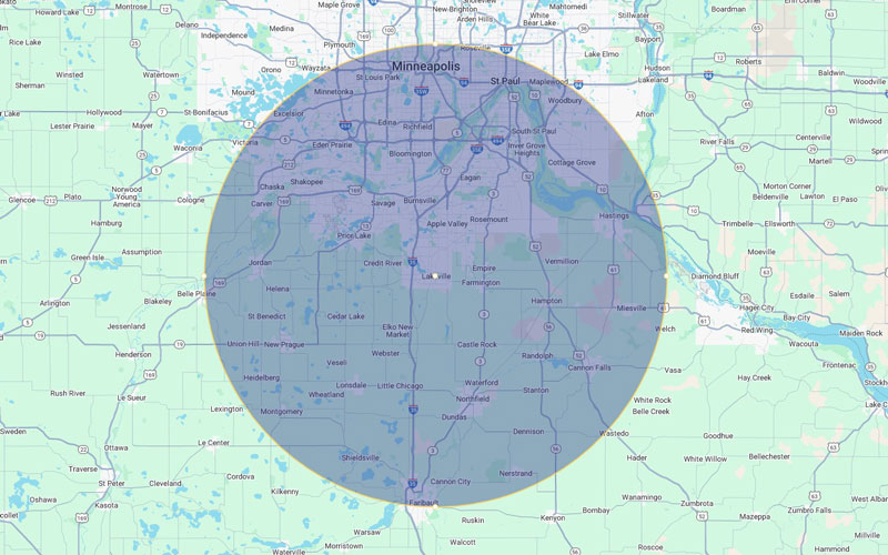 Drain Pro Plumbing Lakeville Service Area Map